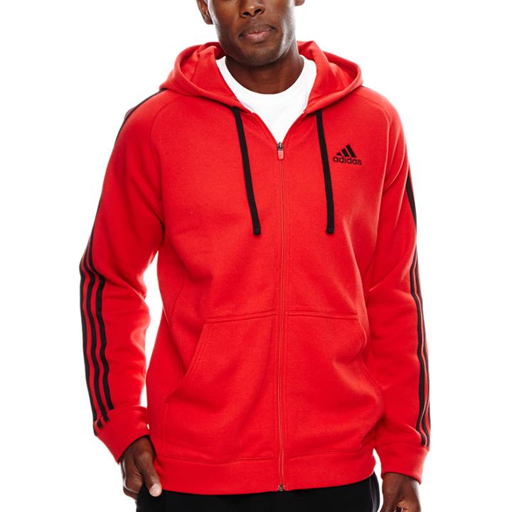 Adidas Essential Cotton Full-zip Fleece Hoodie