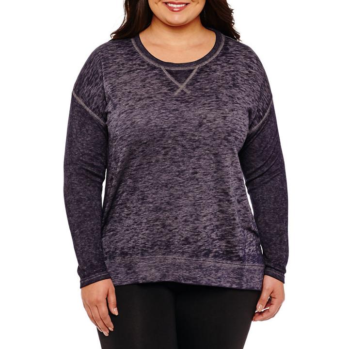 St. John's Bay Active Long Sleeve Thermal Sweatshirt - Plus