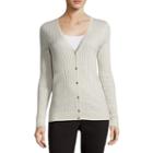 Liz Claiborne Long Sleeve V Neck Cardigan-talls