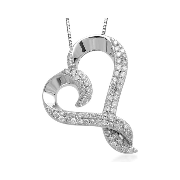 Hallmark Diamonds 1/2 Ct. T.w. Diamond Sterling Silver Pendant