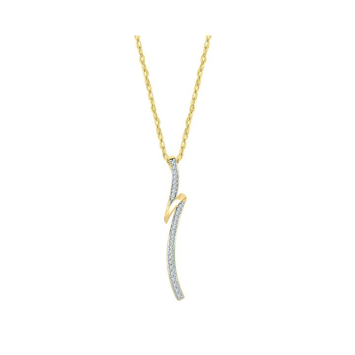 1/6 Ct. T.w. Diamond Squiggle Pendant Necklace