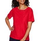 Alfred Dunner All Aboard Short-sleeve Lace Top