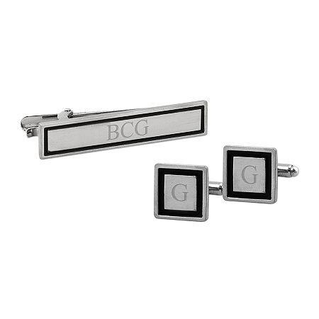 Personalized Tie Bar & Cuff Links Set