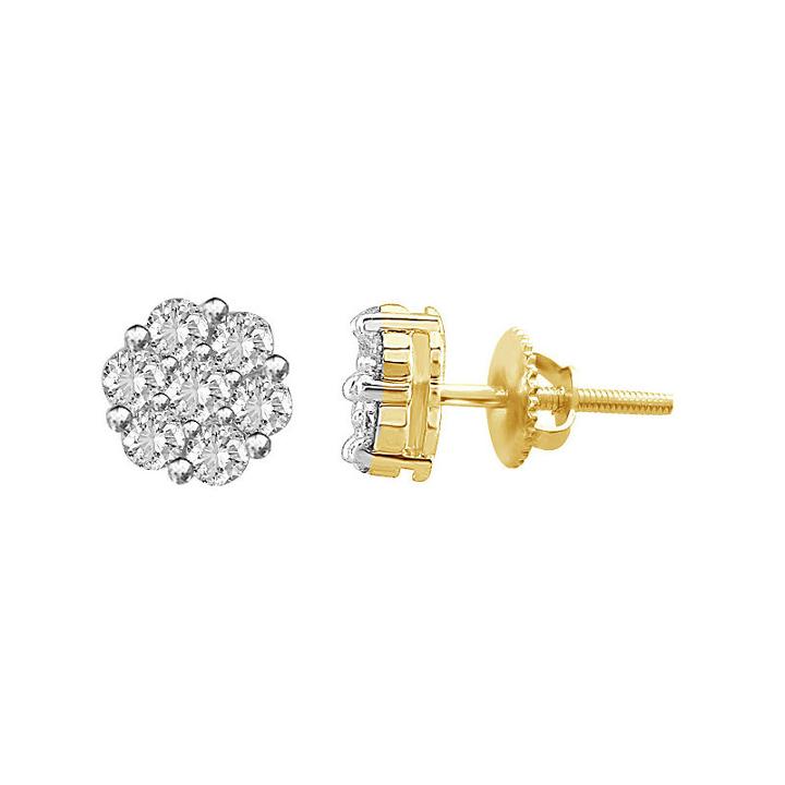 1/7 Ct. T.w. Genuine White Diamond 4.2mm Stud Earrings