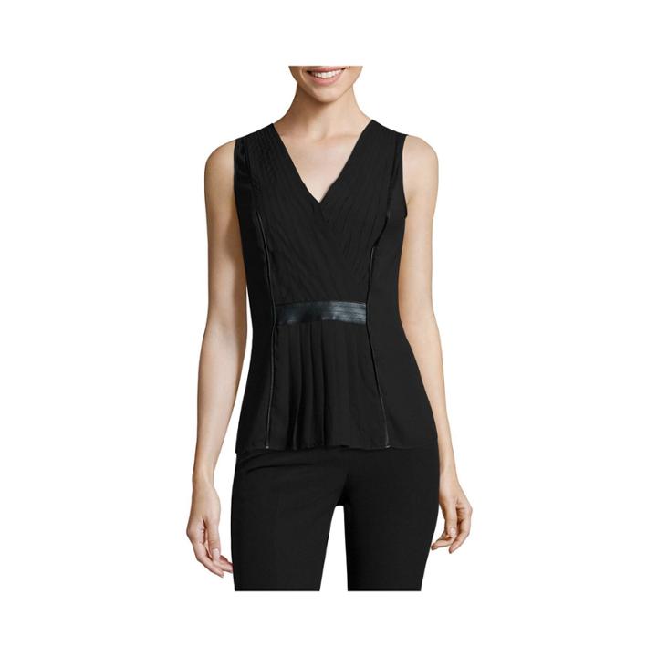 Worthington Sleeveless Pleated Blouse - Tall