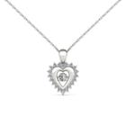 Love In Motion Womens 1/4 Ct. T.w. Genuine White Diamond 10k Gold Pendant
