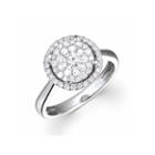 Womens 3/4 Ct. T.w. Round White Diamond 14k Gold Engagement Ring