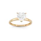Diamonart Womens 1 3/4 Ct. T.w. Heart White Cubic Zirconia 10k Gold Engagement Ring