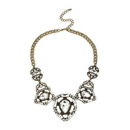 Bleu Crystal Medallion Statement Necklace
