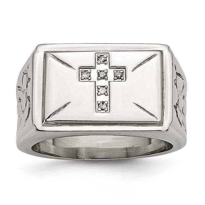 Mens Diamond Accent White
