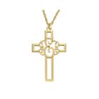Personalized Initial Cutout Cross Pendant Necklace