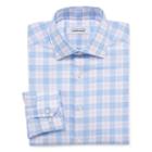 Collection By Michael Strahan Wrinkle Free Cotton Stretch Long Sleeve Woven Plaid Dress Shirt