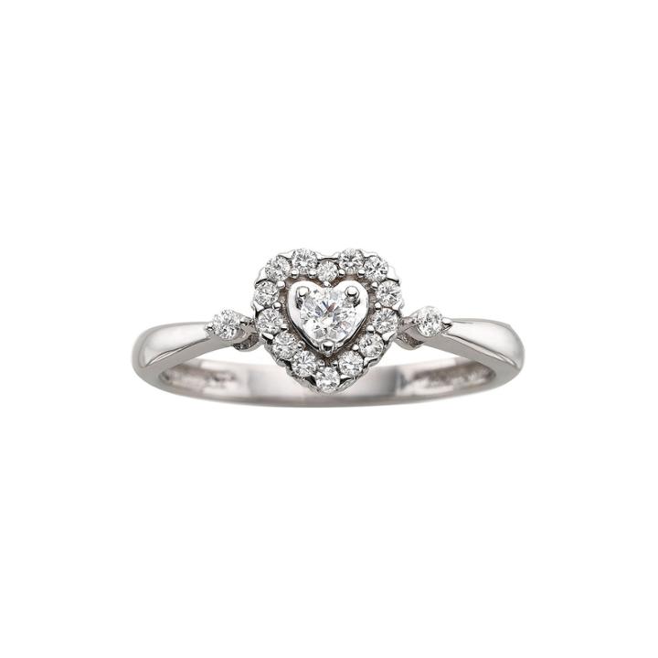 Ct. T.w. Diamond Sterling Silver Heart Promise Ring