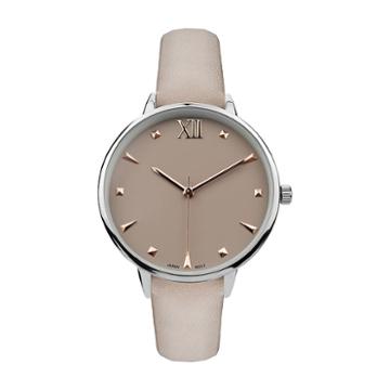 Geneva Platinum Womens Gray Strap Watch-10102