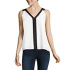 Project Runway Strap Blouse With High Low Hem