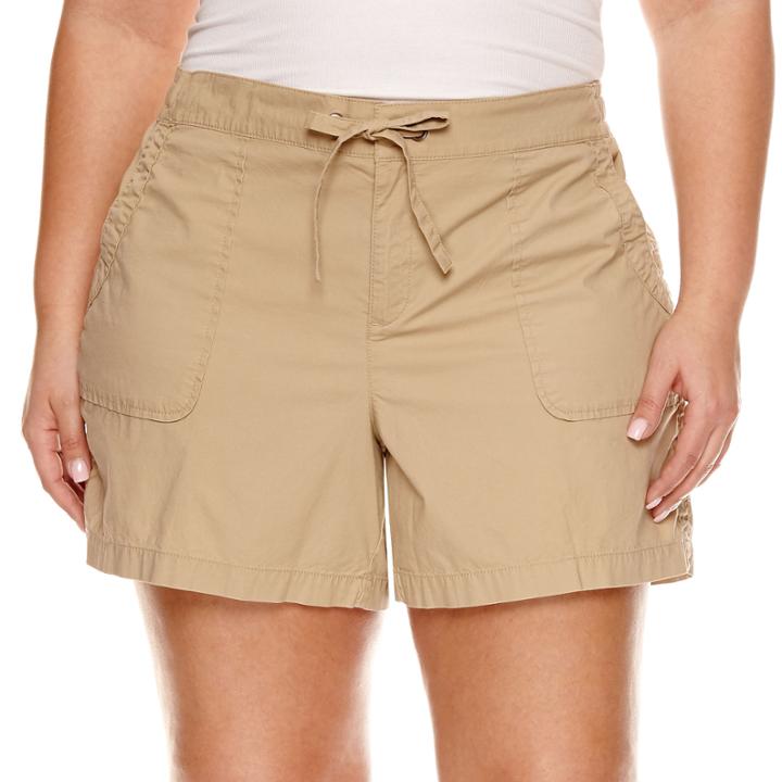 Boutique + 5.5 Tie Waist Shorts - Plus