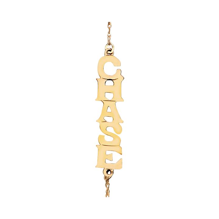 Personalized Gold-filled Vertical Name Necklace