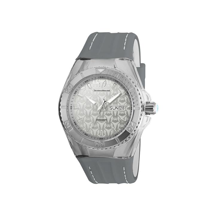 Techno Marine Mens Gray Strap Watch-tm-115153