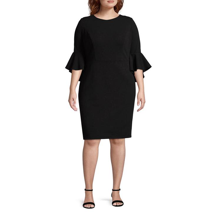 Rebecca B 3/4 Sleeve Sheath Dress - Plus