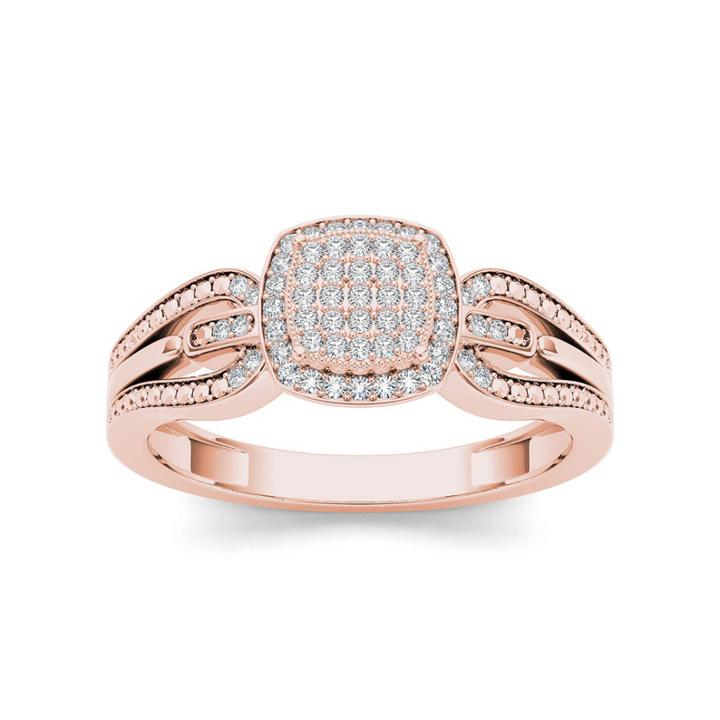 1/8 Ct. T.w. Round White Diamond 10k Gold Engagement Ring
