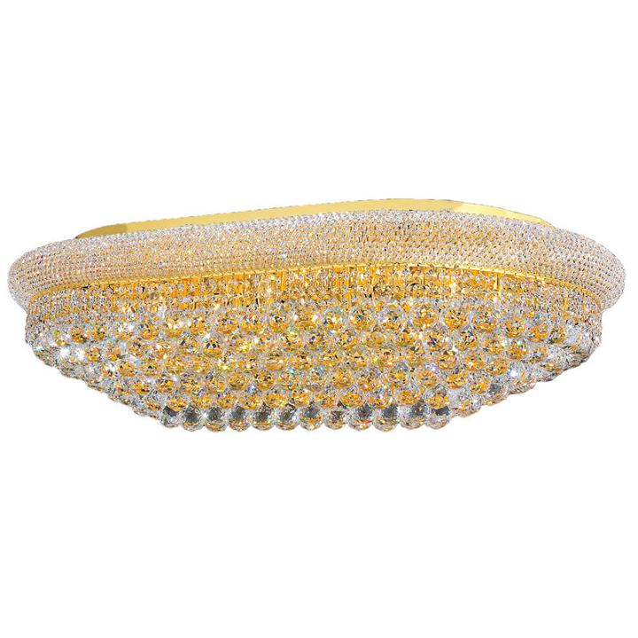 Empire Collection 24 Light Clear Crystal Flush Mount Rectangle Ceiling Light
