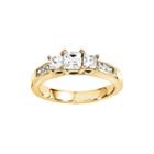 5/8 Ct. T.w. Diamond 14k Yellow Gold 3-stone Engagement Ring