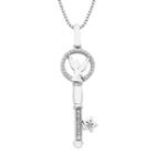 Enchanted Disney Fine Jewelry 1/10 Ct. T.w. Sterling Silver Tinker Bell Pendant Necklace