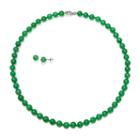 Womens 2-pack Green Jade Sterling Silver Jewelry Set