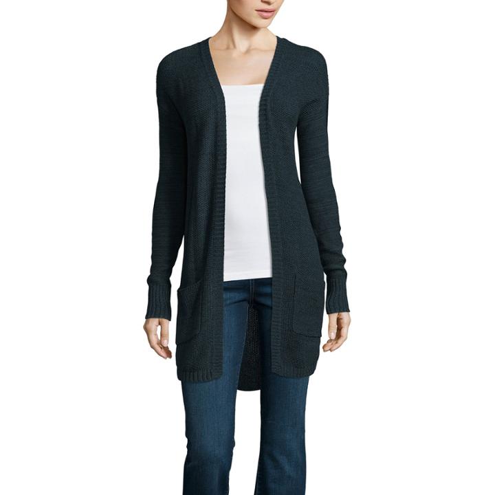 St. John's Bay Sjb Long Sleeve Flyaway Cardigan Long Sleeve Cardigan