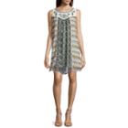 Rewind Sleeveless Printed Chiffon A-line Dress