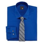 Jf J. Ferrar Dress Shirt And Tie Set - Slim Fit