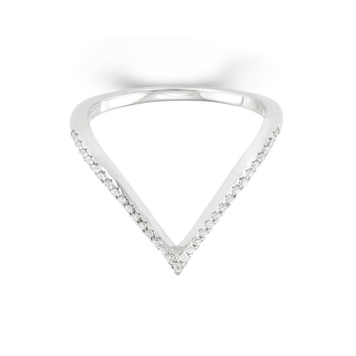 1/10 Ct. T.w. Diamond 10k White Gold Midi Ring