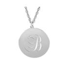 Personalized Sterling Silver Monogram Pendant Necklace
