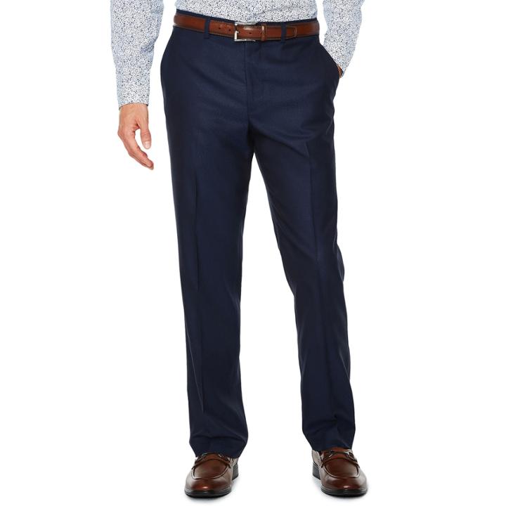 Jf J.ferrar Blue Luster Stripe Stretch Slim Fit Suit Pants - Slim