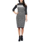 Danny & Nicole Cut Outs Long Sleeve Sweater Dress