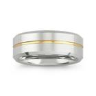 Mens 8mm Tungsten Carbide Comfort Fit Wedding Band