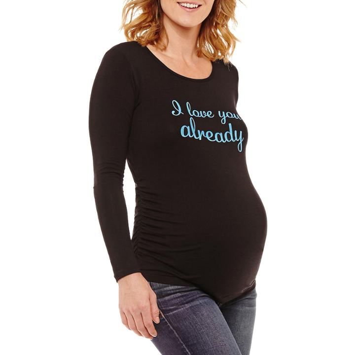 Planet Motherhood Long Sleeve Scoop Neck Graphic T-shirt