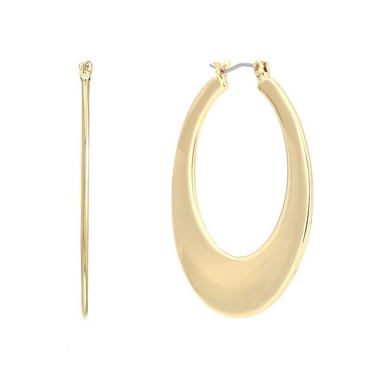 Gloria Vanderbilt 1 1/2 Inch Round Hoop Earrings