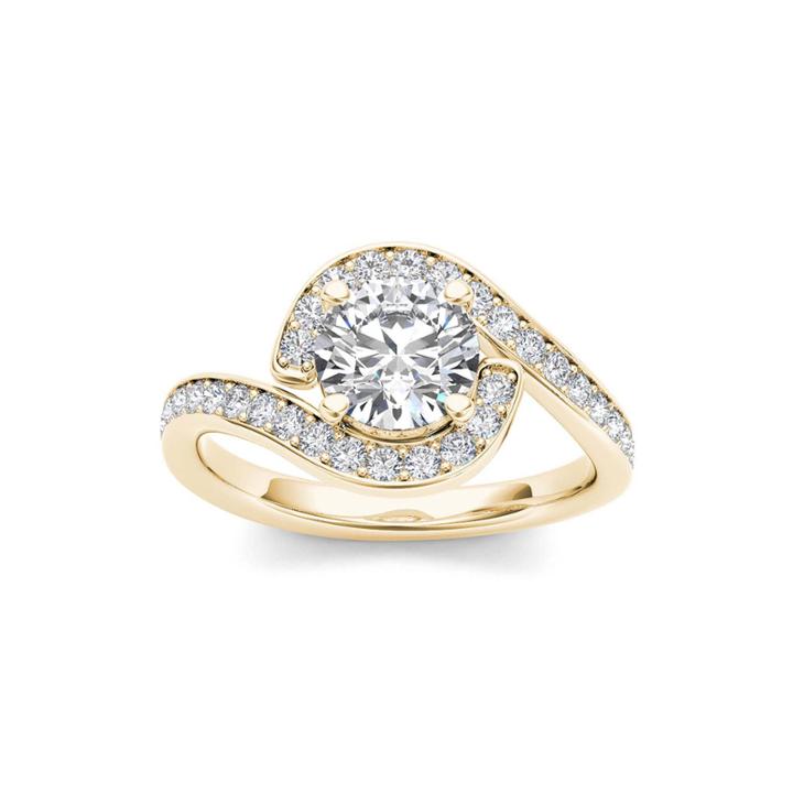 1 1/2 Ct. T.w. Diamond 14k Yellow Gold Engagement Ring