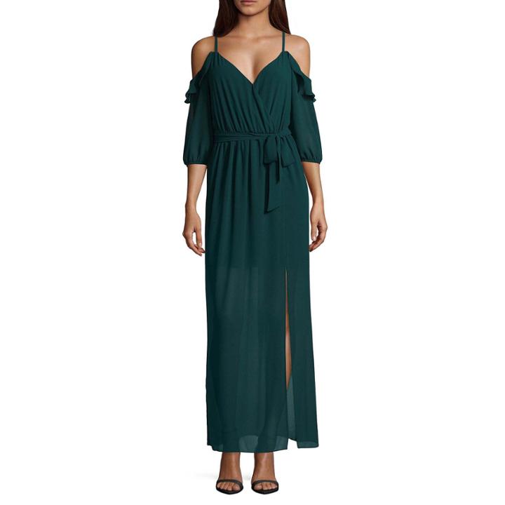 By & By Short Sleeve Maxi Dress-juniors