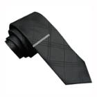 Jf J. Ferrar Tonal Plaid Tie And Tie Bar Set - Skinny