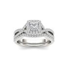 1 1/4 Ct. T.w. Diamond 14k White Gold Bridal Set