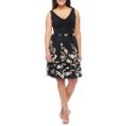 Scarlett Sleeveless Embroidered Pattern Fit & Flare Dress