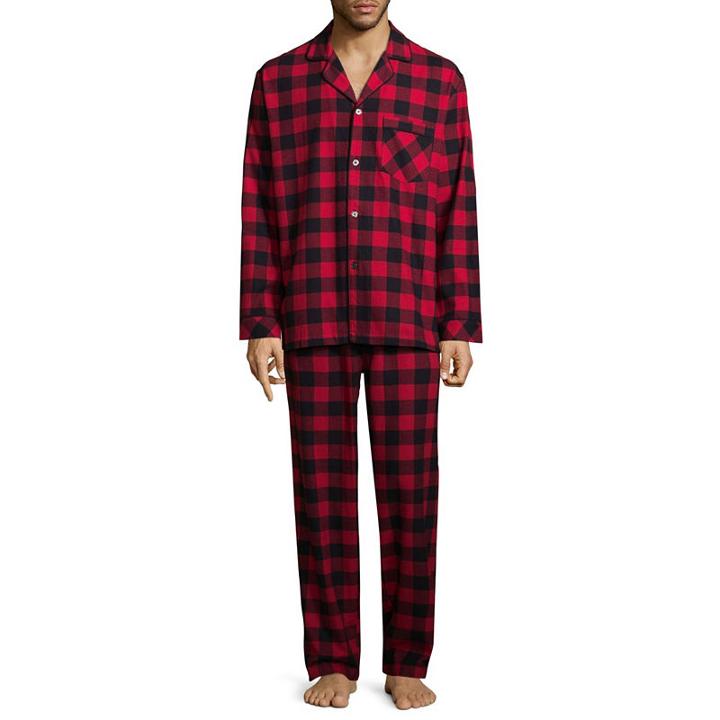 North Pole Trading Company Plaid Button Down 2 Piece Set -men's