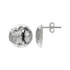 Sterling Silver Hammered Dome Stud Earrings