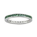 Personally Stackable Lab-created Emerald Eternity Ring
