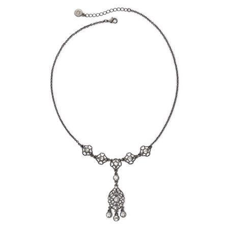 Liz Claiborne Crystal Silver-tone Y-necklace