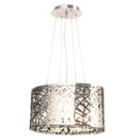 Aramis Collection 5 Light Mini Chrome Finish And Clear Crystal Drum Chandelier