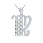 Virgo Zodiac Cultured Freshwater Pearl Sterling Silver Pendant Necklace