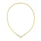 Womens 1/2 Ct. T.w. White Diamond 10k Two Tone Gold Pendant Necklace